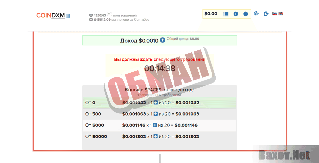 CoinDxm - Обман