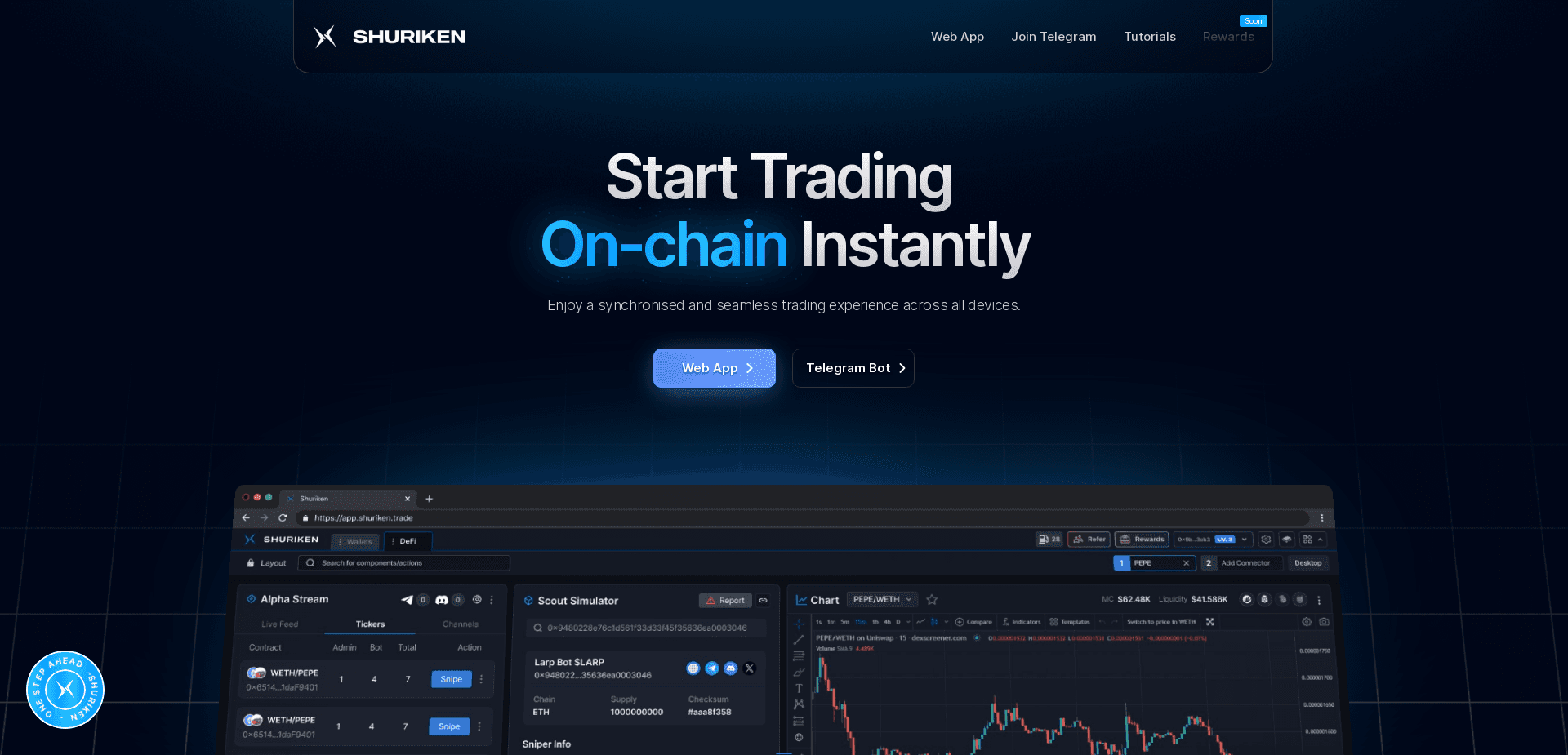 Screenshot for shuriken.trade - 2