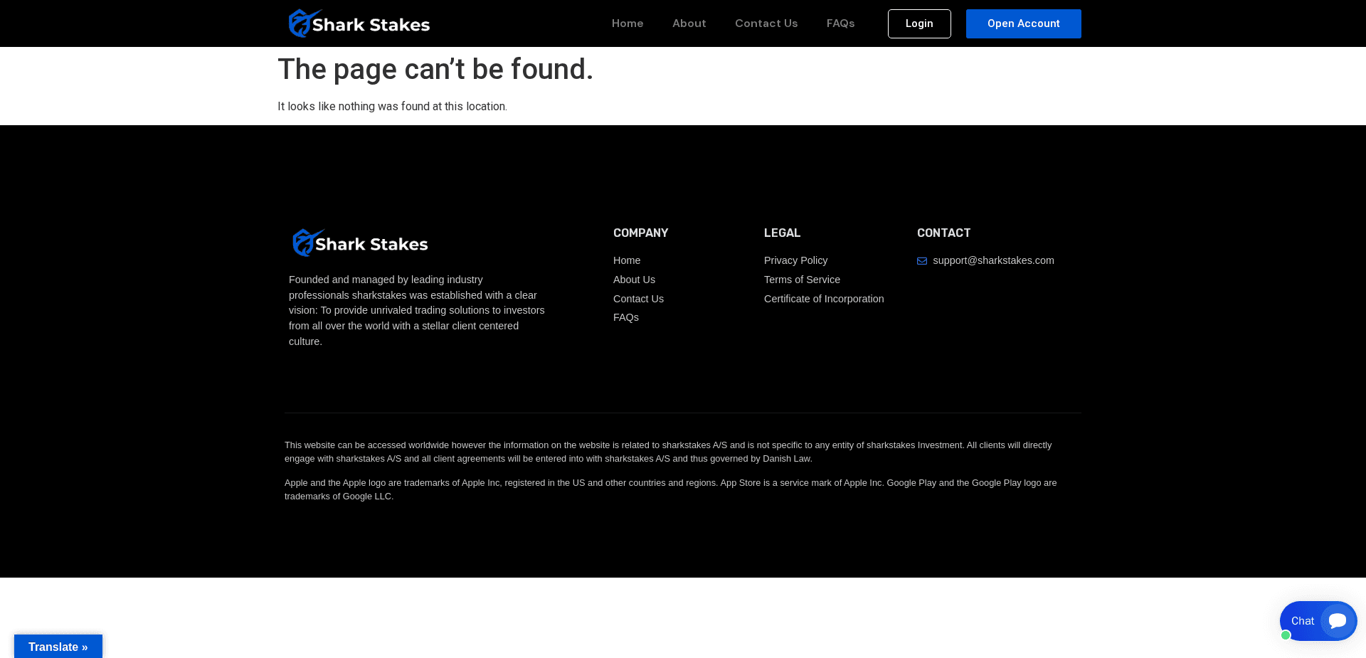 Screenshot for sharkstakes.com - 2