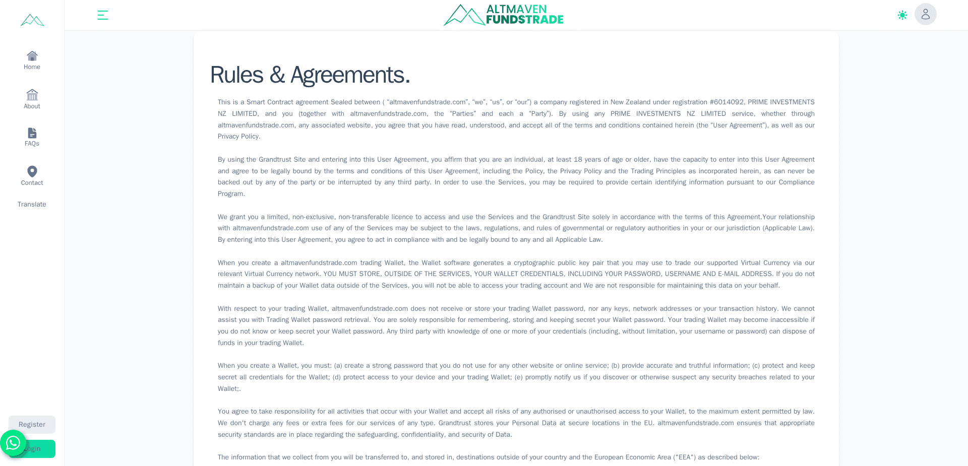 Screenshot for altmavenfundstrade.com - 2