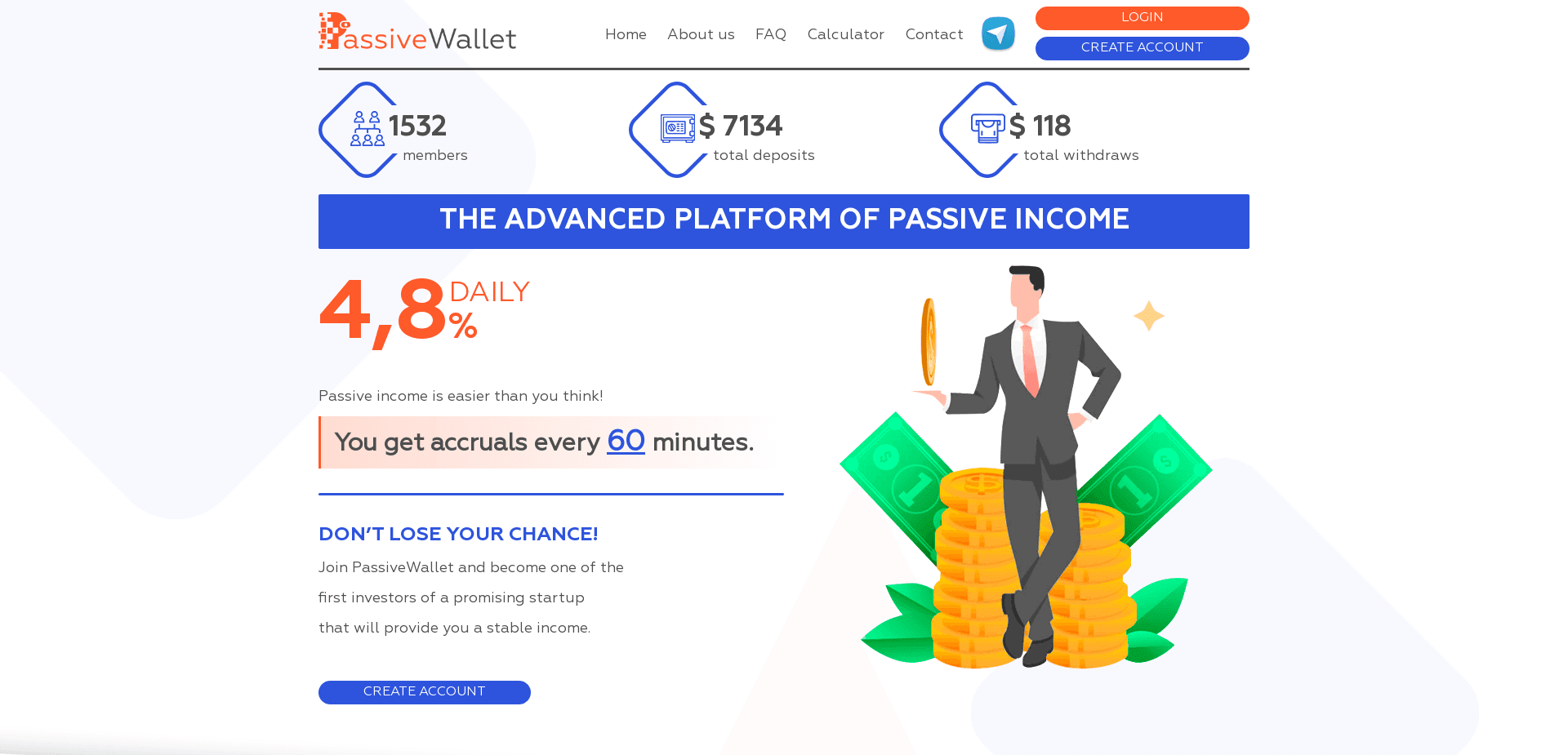 Screenshot for passive-wallet.com - 0