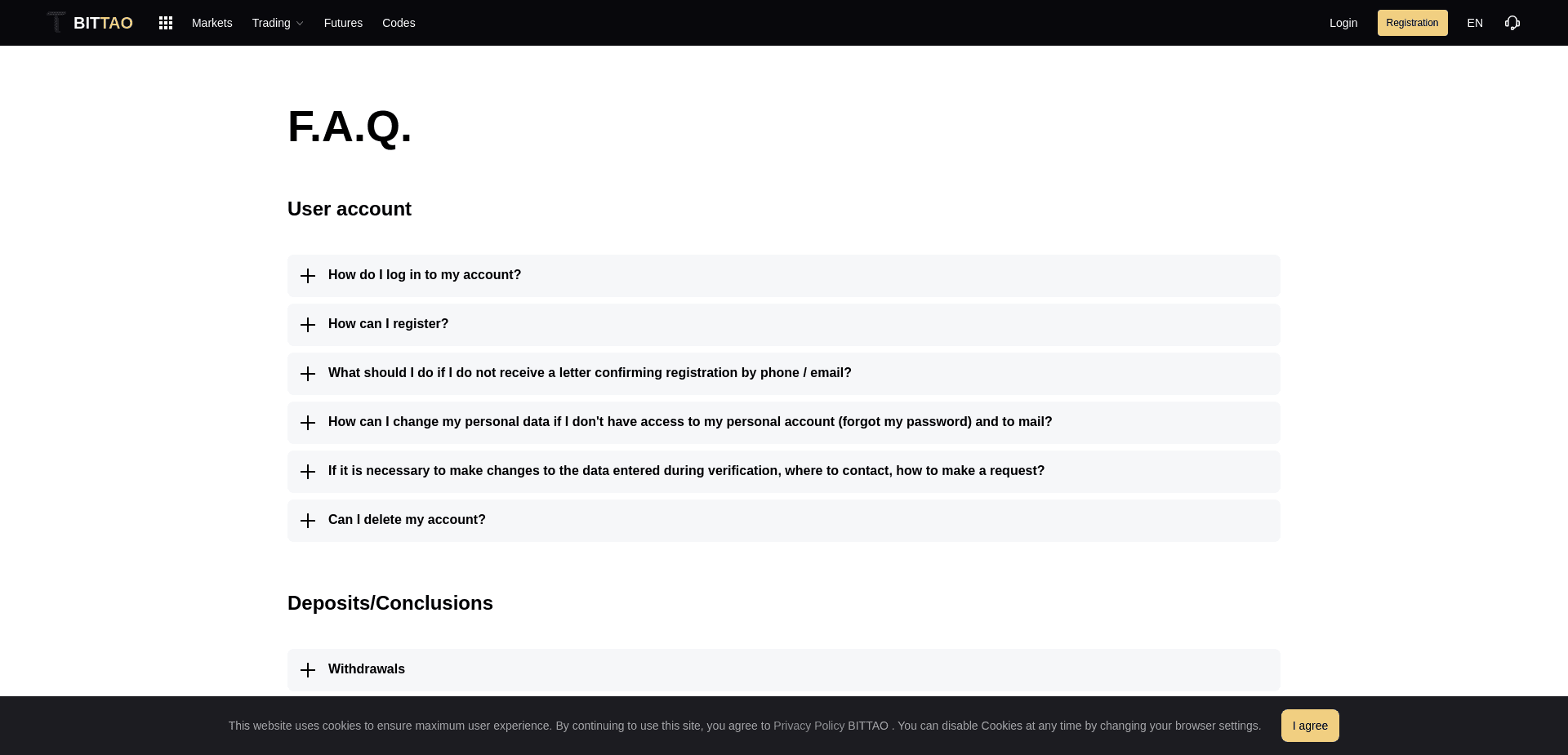Screenshot for bittao.cc - 0