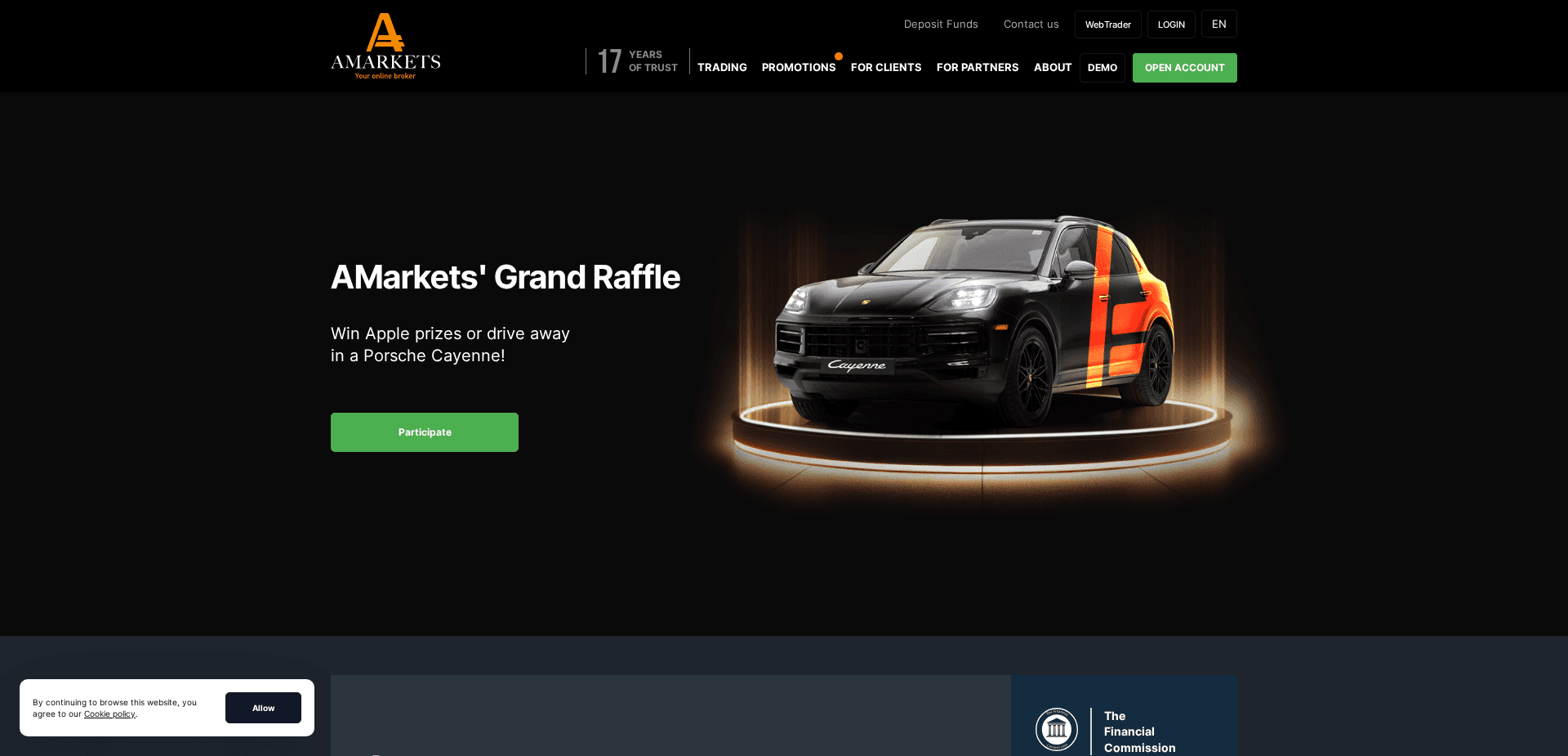 Screenshot for amarkets.com - 0