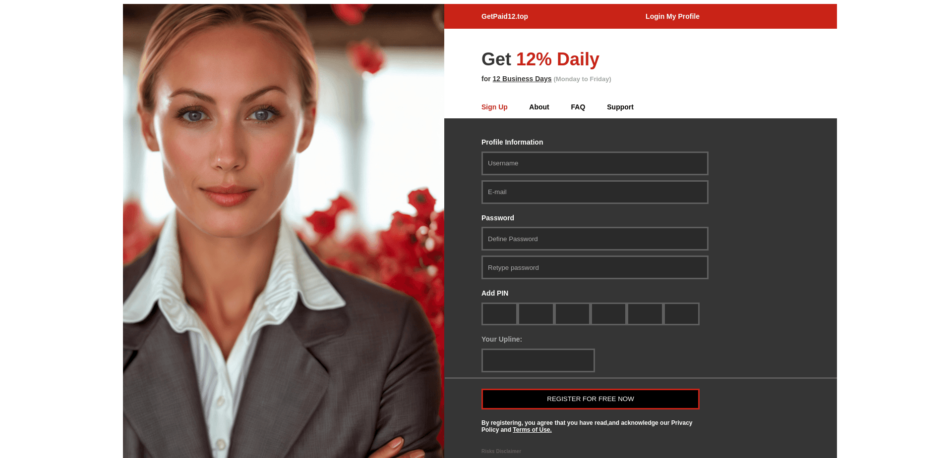 Screenshot for getpaid12.top - 1