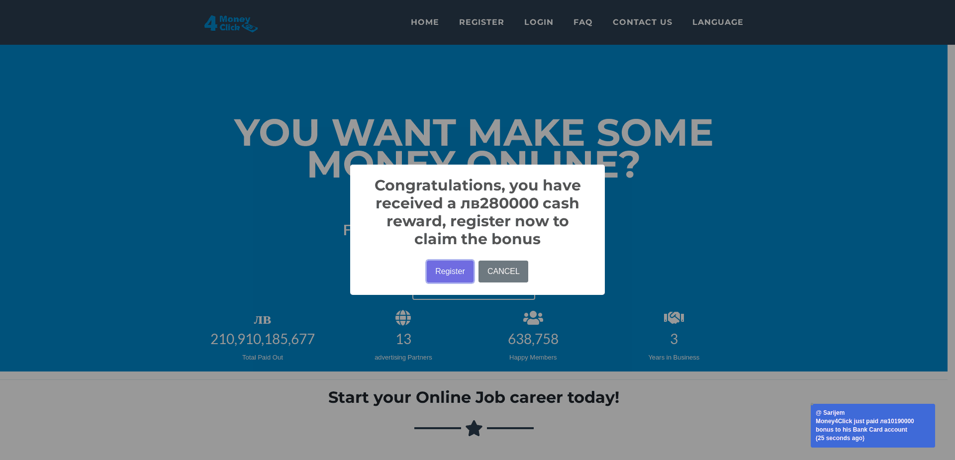 Money4Click отзывы и обзор. Развод, лохотрон или правда. Только честные и правдивые отзывы на Baxov.Net