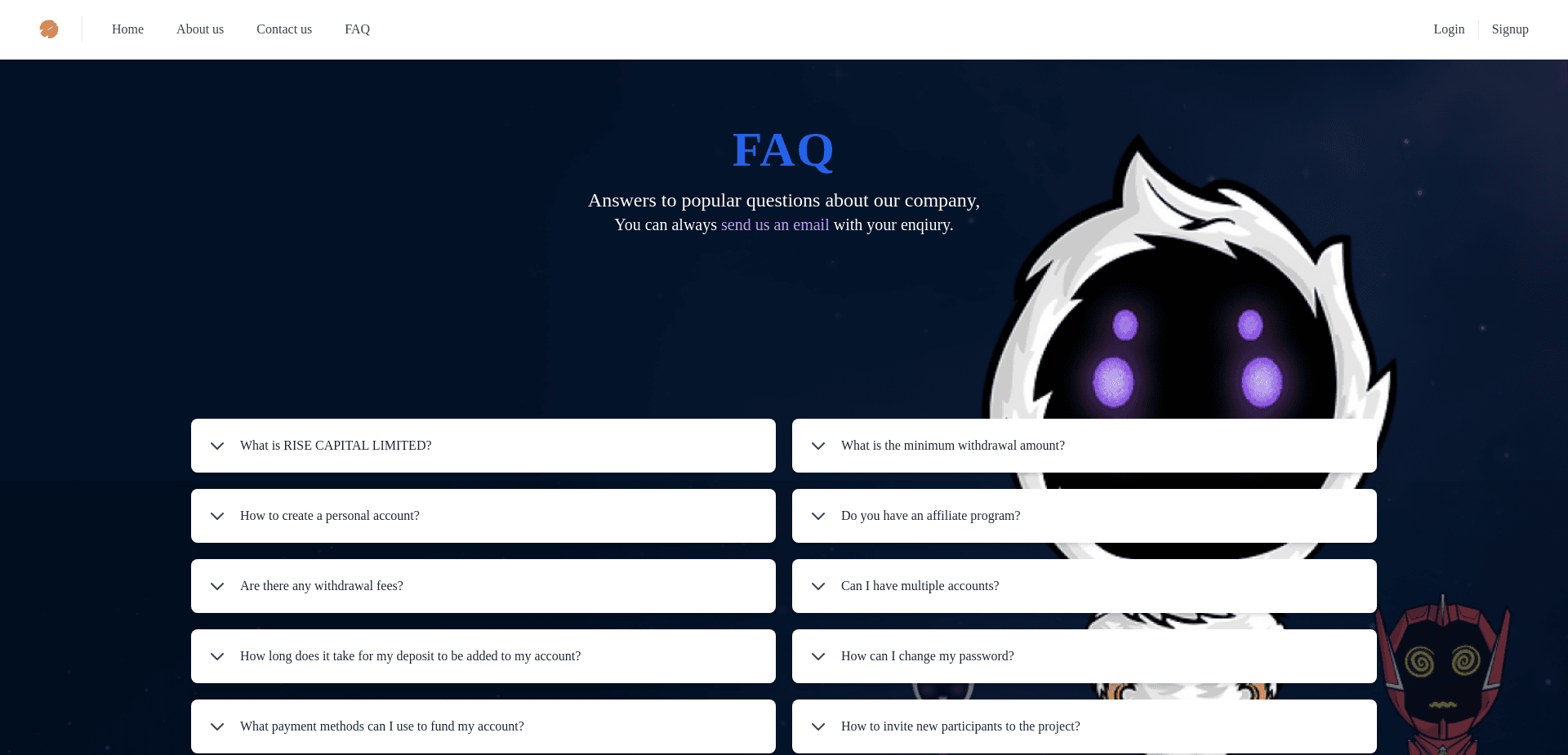 Screenshot for risecapital.store - 0