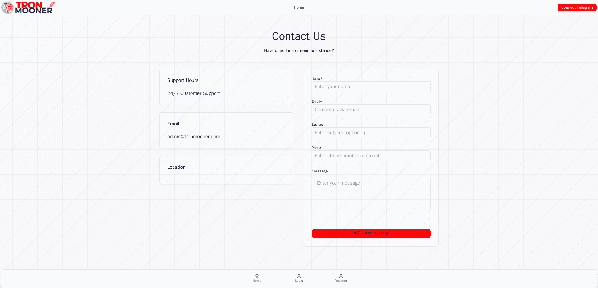 Screenshot for tronmooner.com - 2