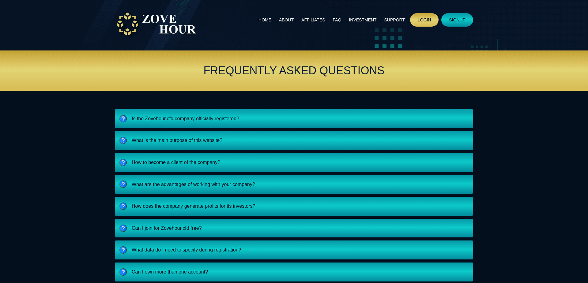 Screenshot for zovehour.cfd - 0