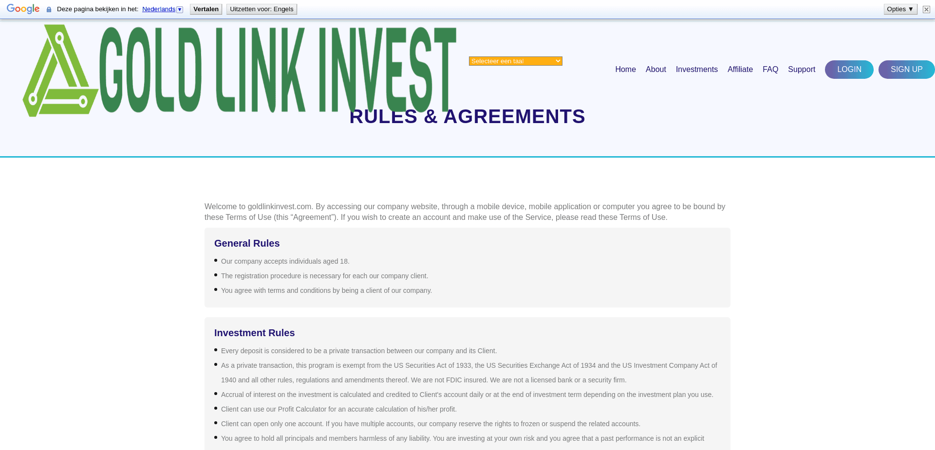 Screenshot for goldlinkinvest.com - 4