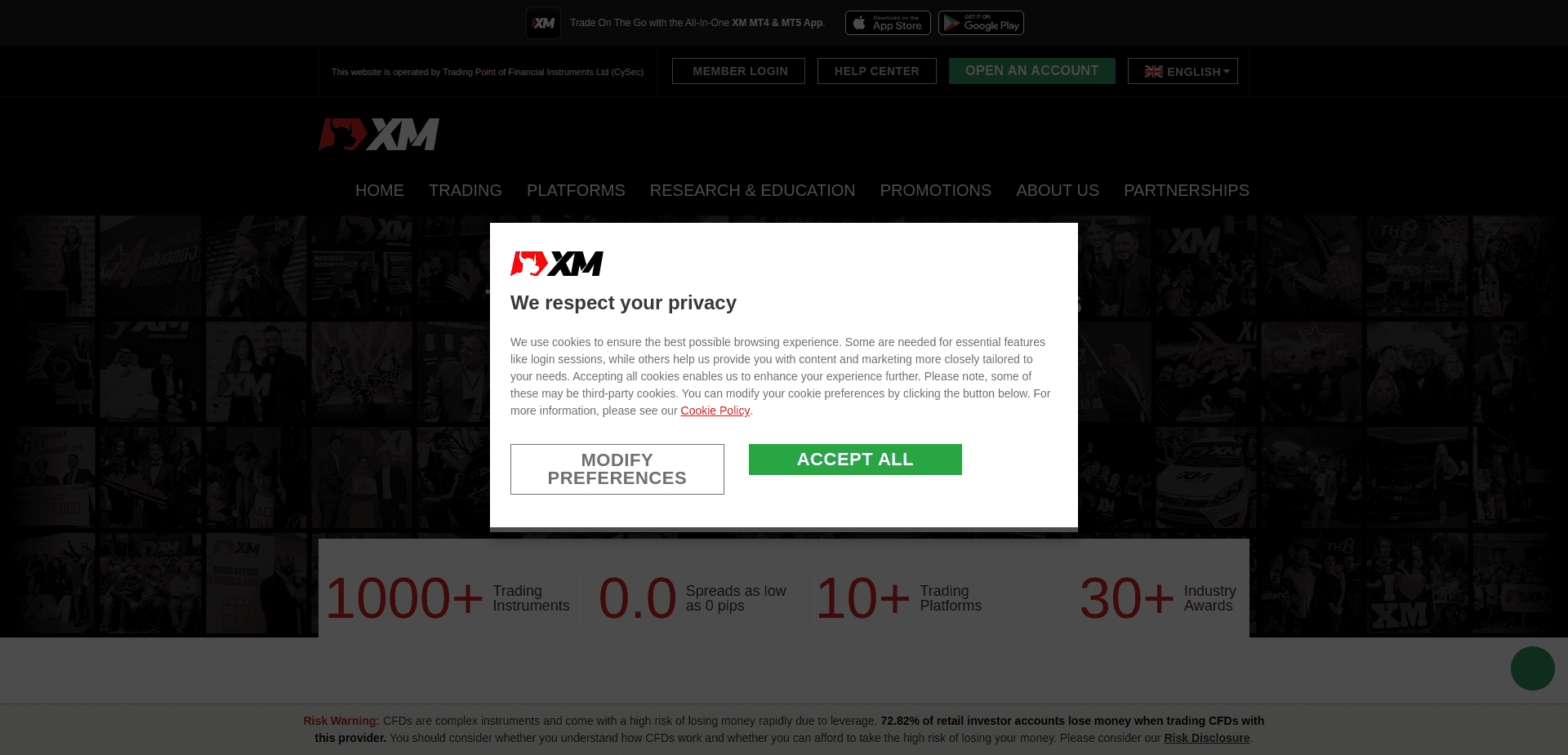 Screenshot for xm.com - 0
