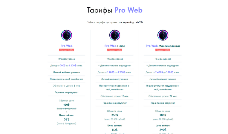 Тарифы - graim.ru Алексея Воронцова 