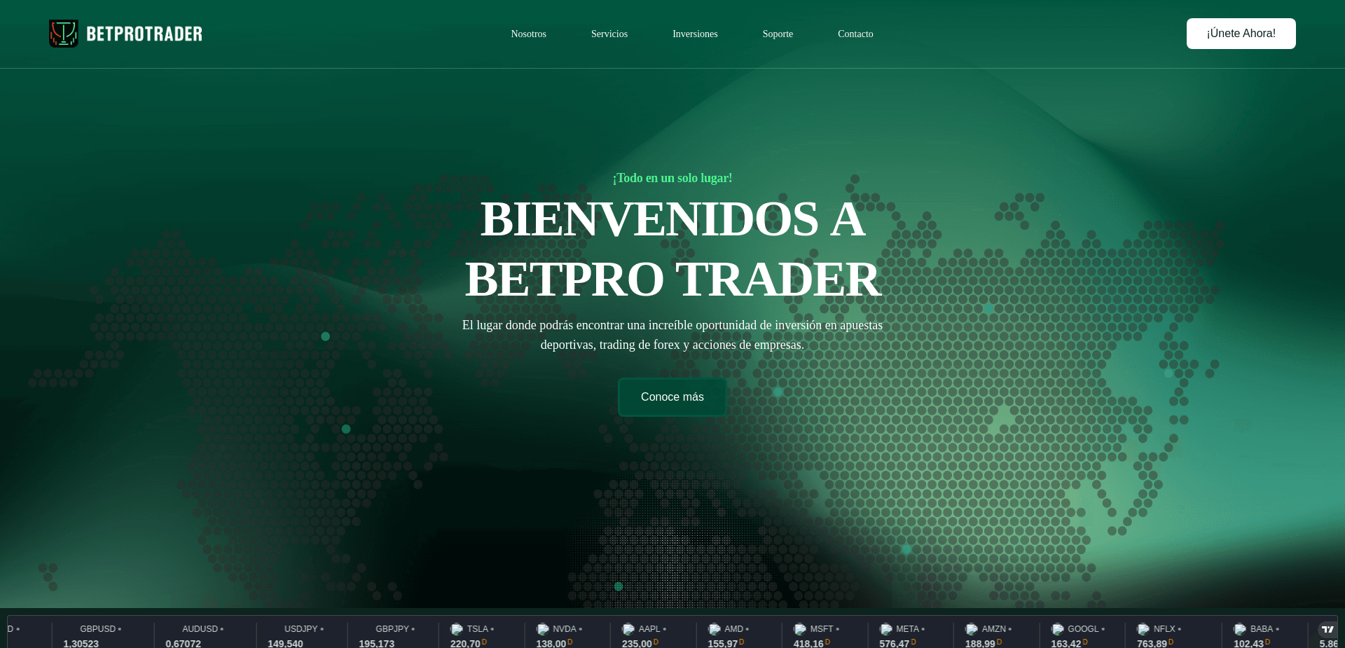 Screenshot for betprotrader.com - 1