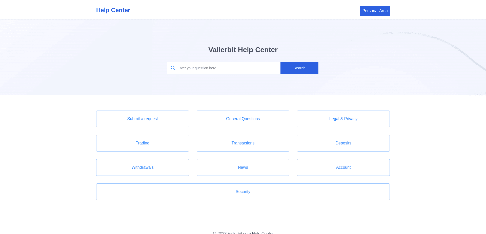 Screenshot for vallerbit.com - 0