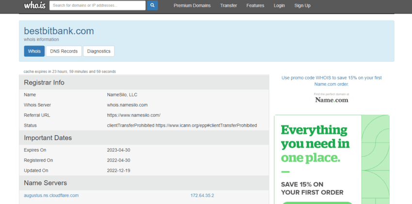 дата регистрации липового криптобанка 