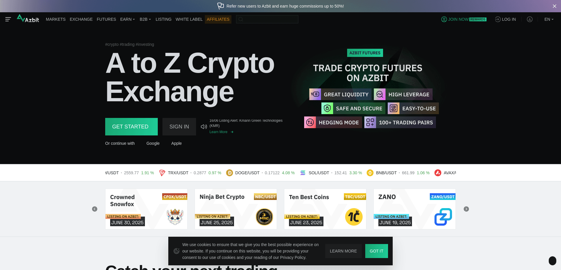 Screenshot for azbit.com - 0