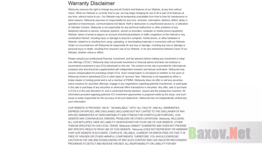 Отказ от ответственности