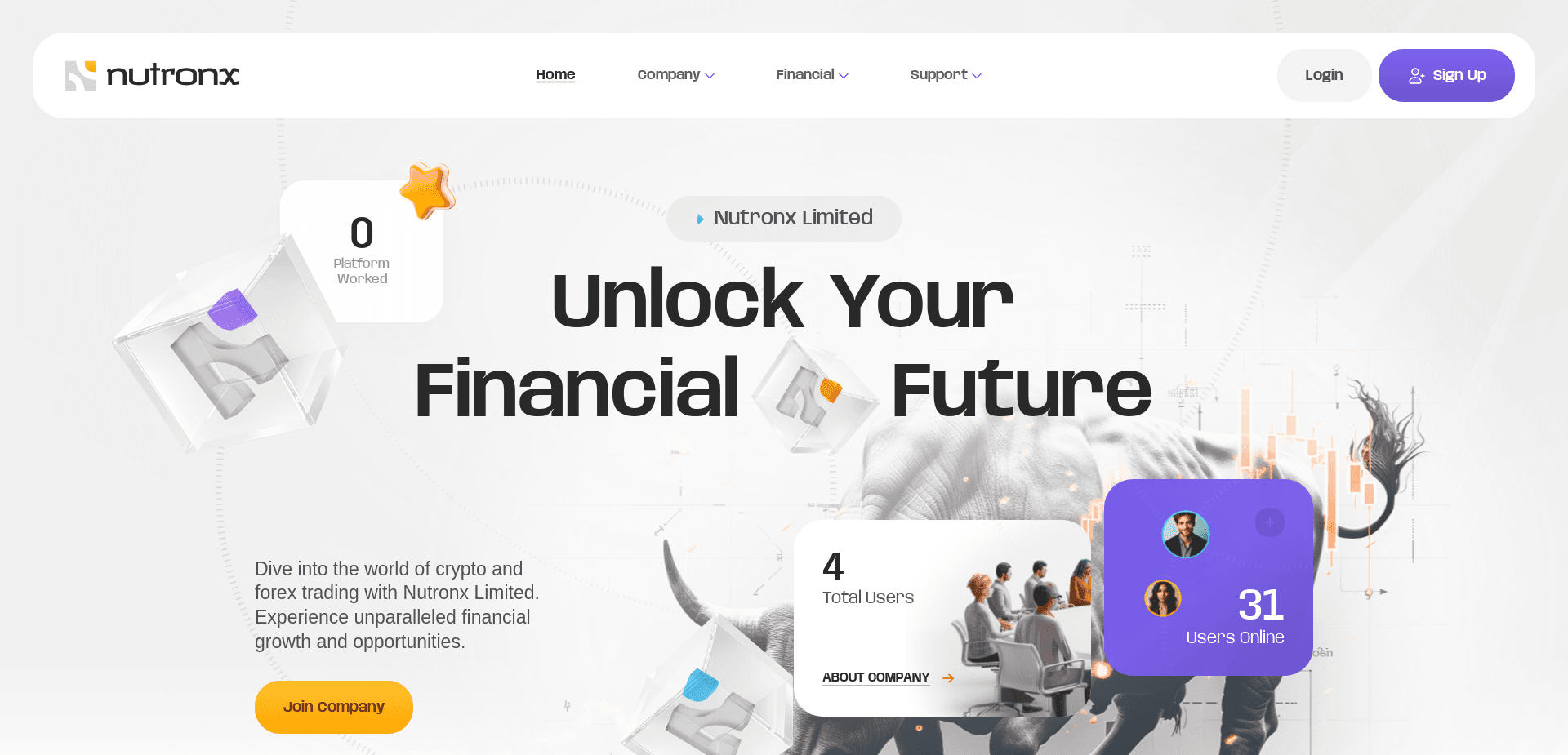 Screenshot for nutronx.org - 2