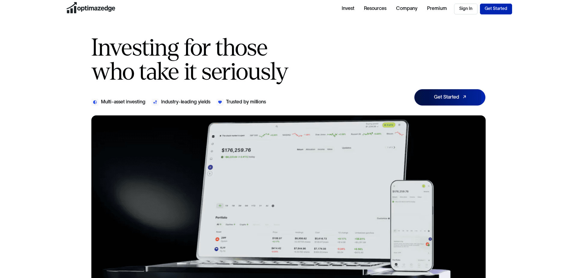 Screenshot for optimazedge.com - 1