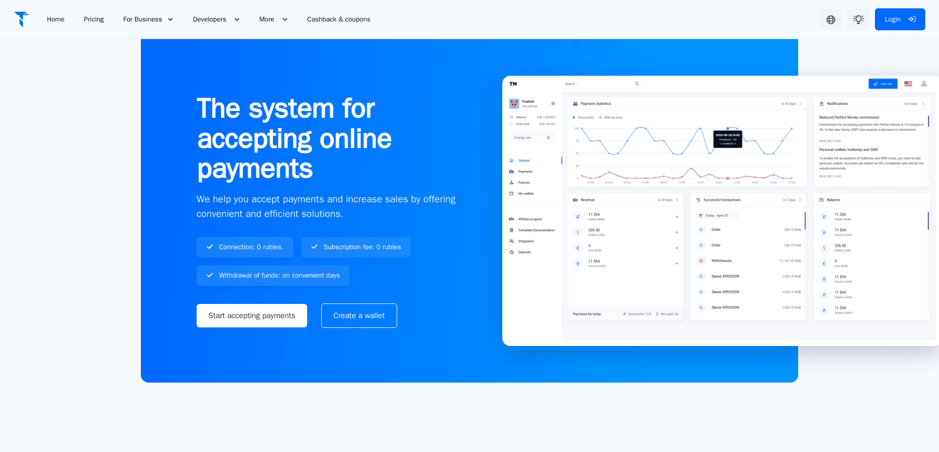 Screenshot for tegro.money - 0