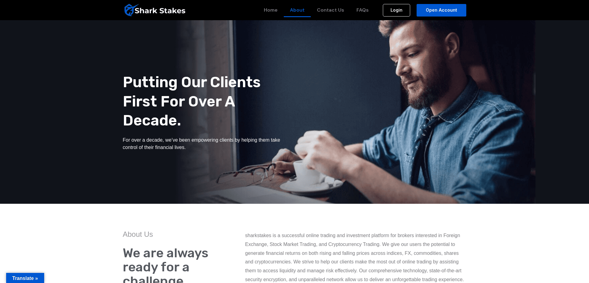 Screenshot for sharkstakes.com - 1