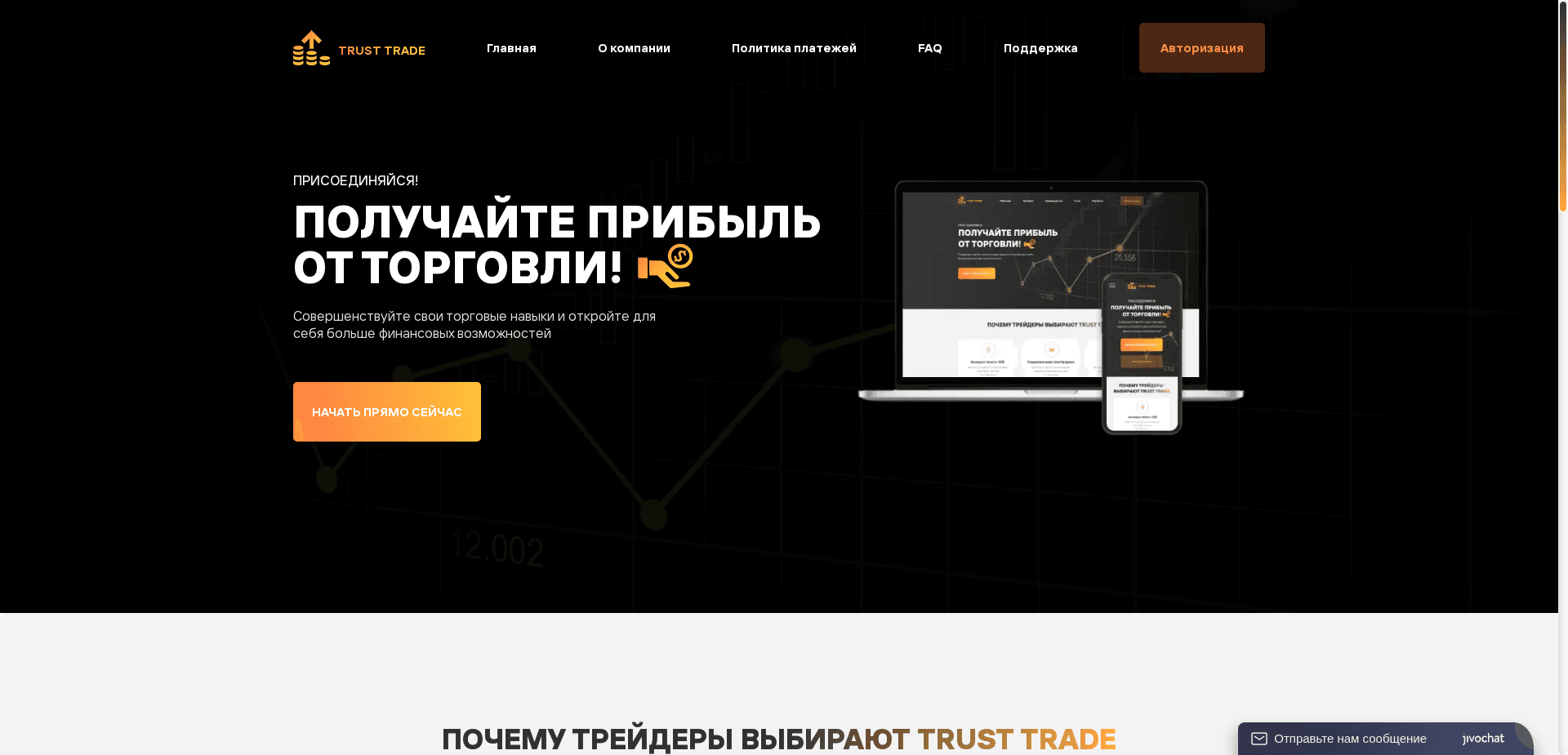 Trust Trade отзывы и обзор. Развод, лохотрон или правда. Только честные и правдивые отзывы на Baxov.Net
