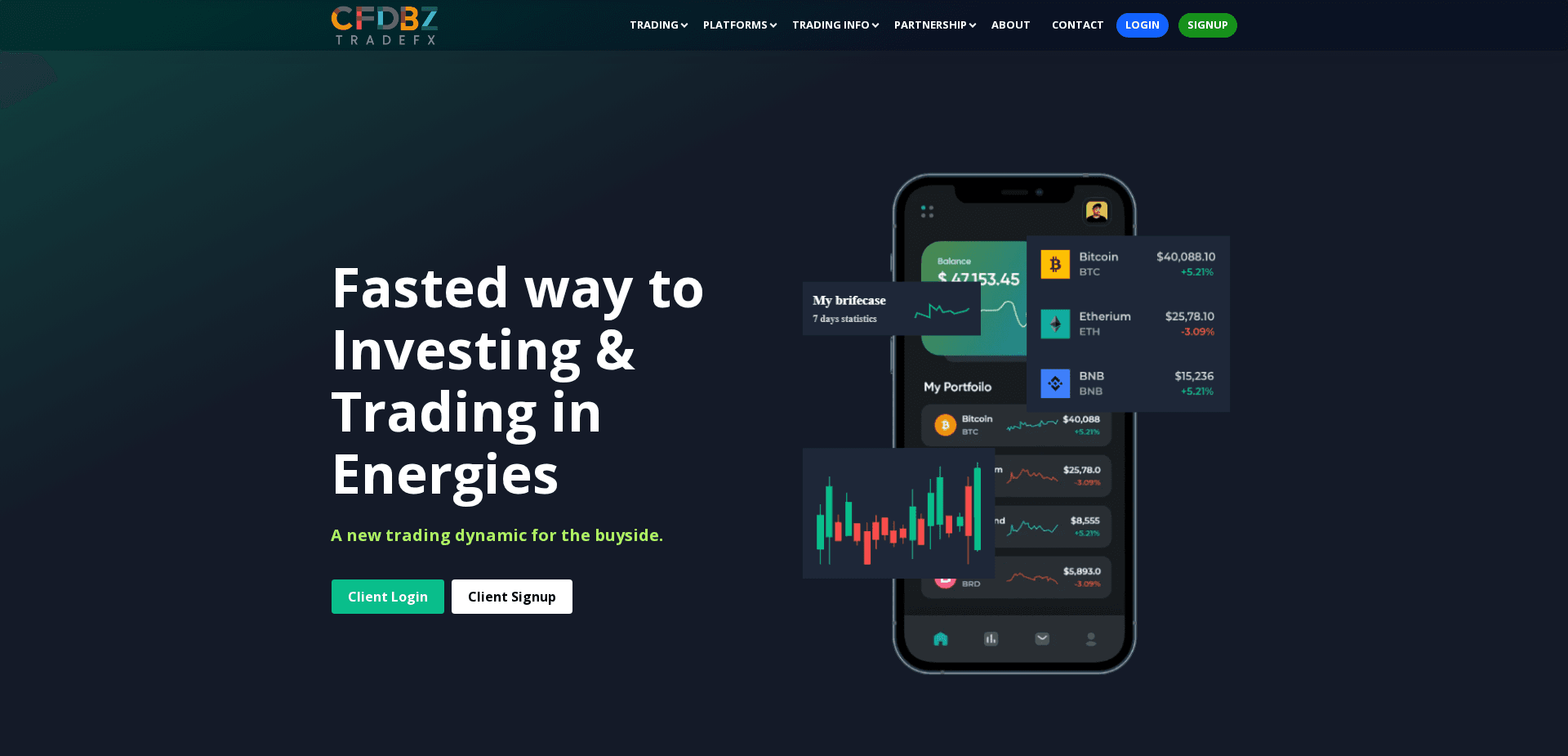 Screenshot for cfdbztradefx.com - 1