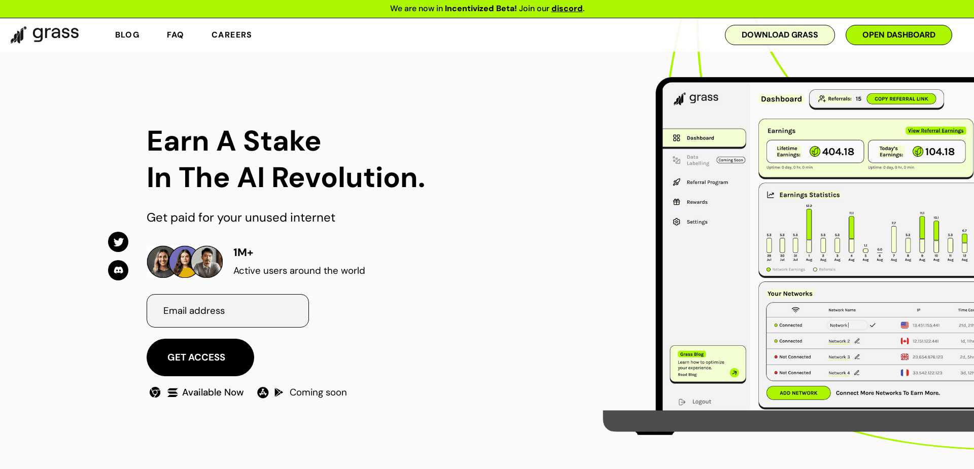 Screenshot for getgrass.io - 0