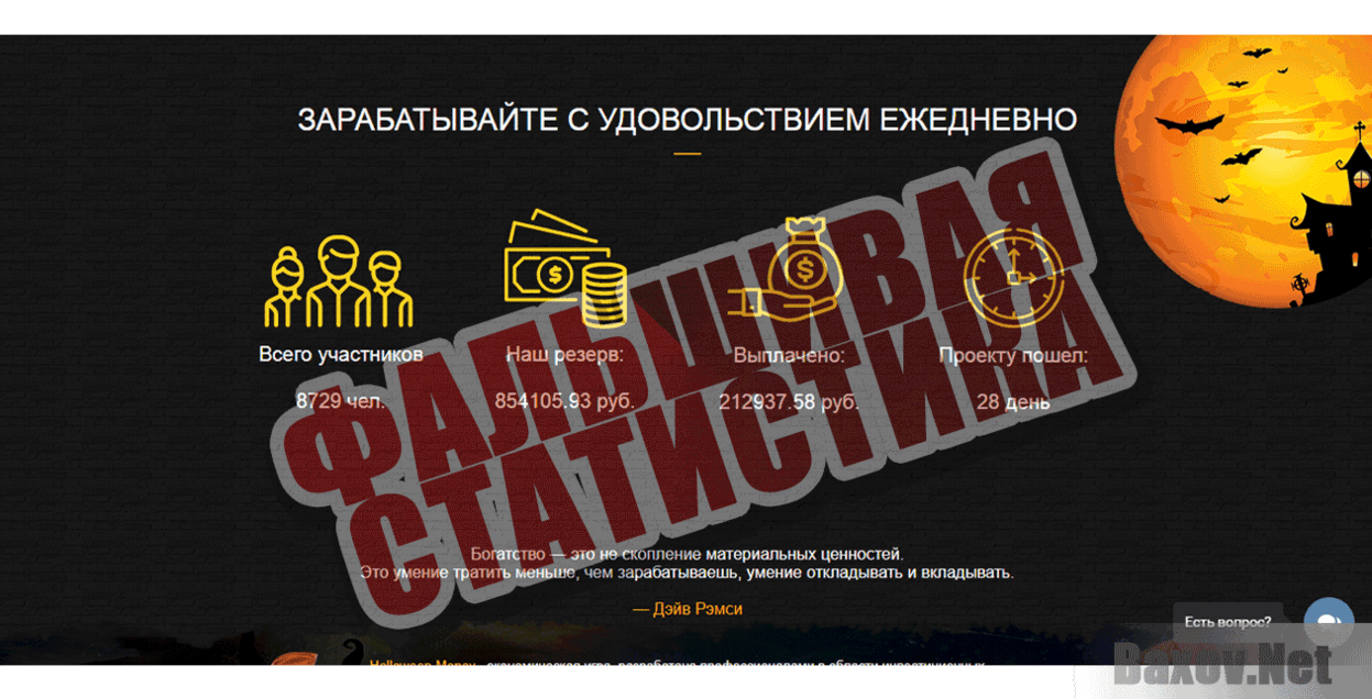 Halloween Money Фальшивая статистика