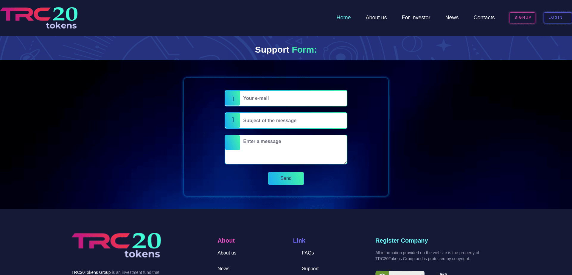 Screenshot for trc20tokens.top - 5