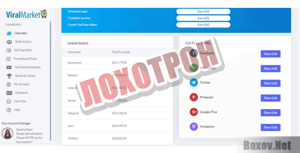 ViralMarket Лохотрон