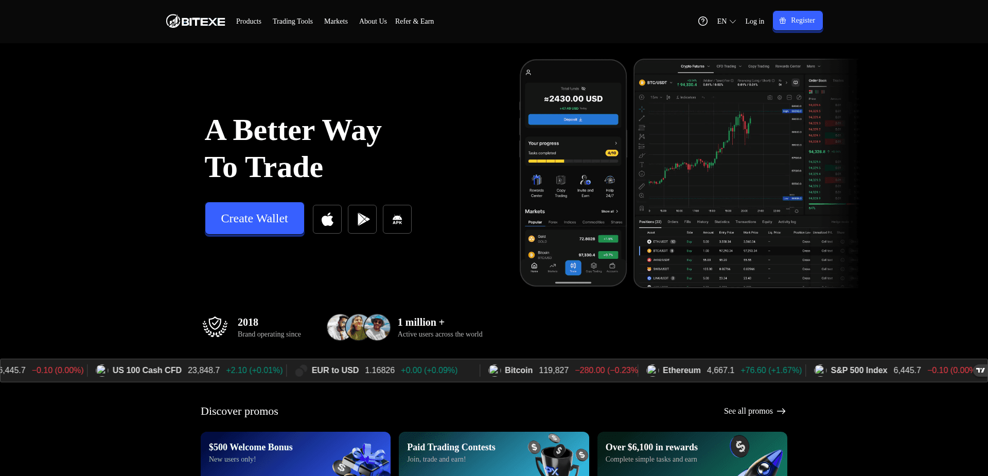 Screenshot for bitexe.net - 1