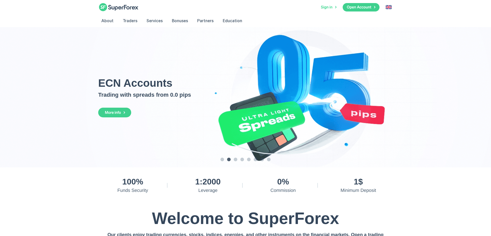Screenshot for superforex.com - 0