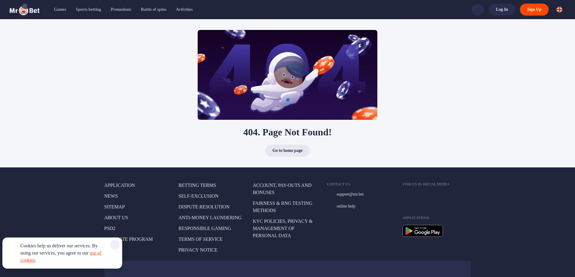 Screenshot for mr.bet - 1