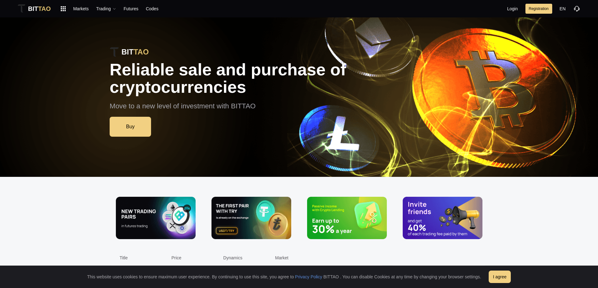 Screenshot for bittao.cc - 1