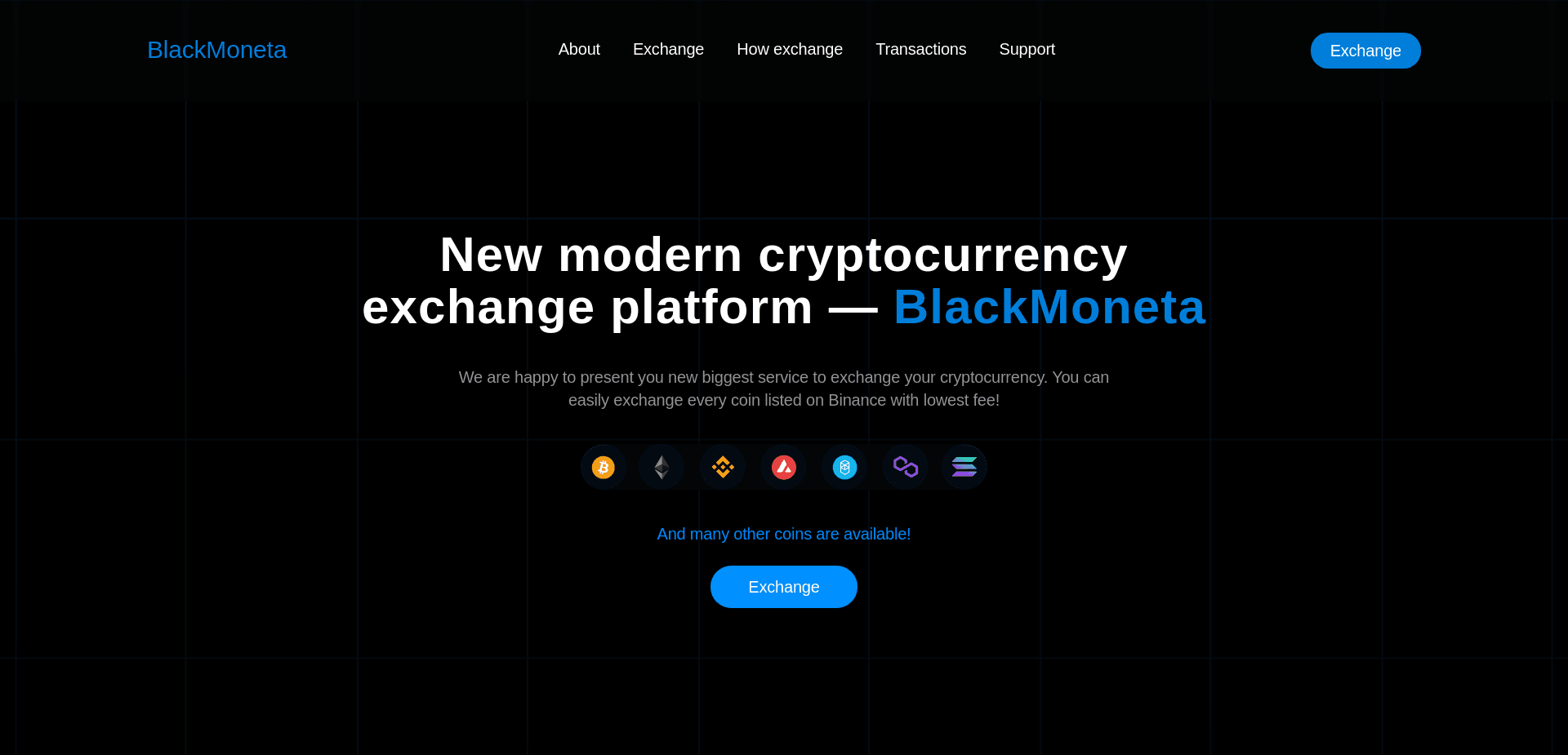 Screenshot for blackmoneta.com - 0