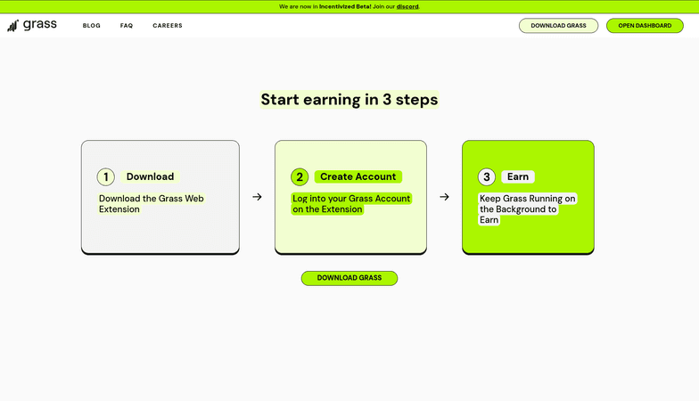 GetGrass - шаги для заработка
