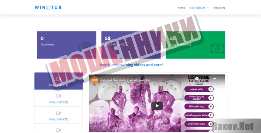 Wintub: Watch Paid videos Online  - Мошенники
