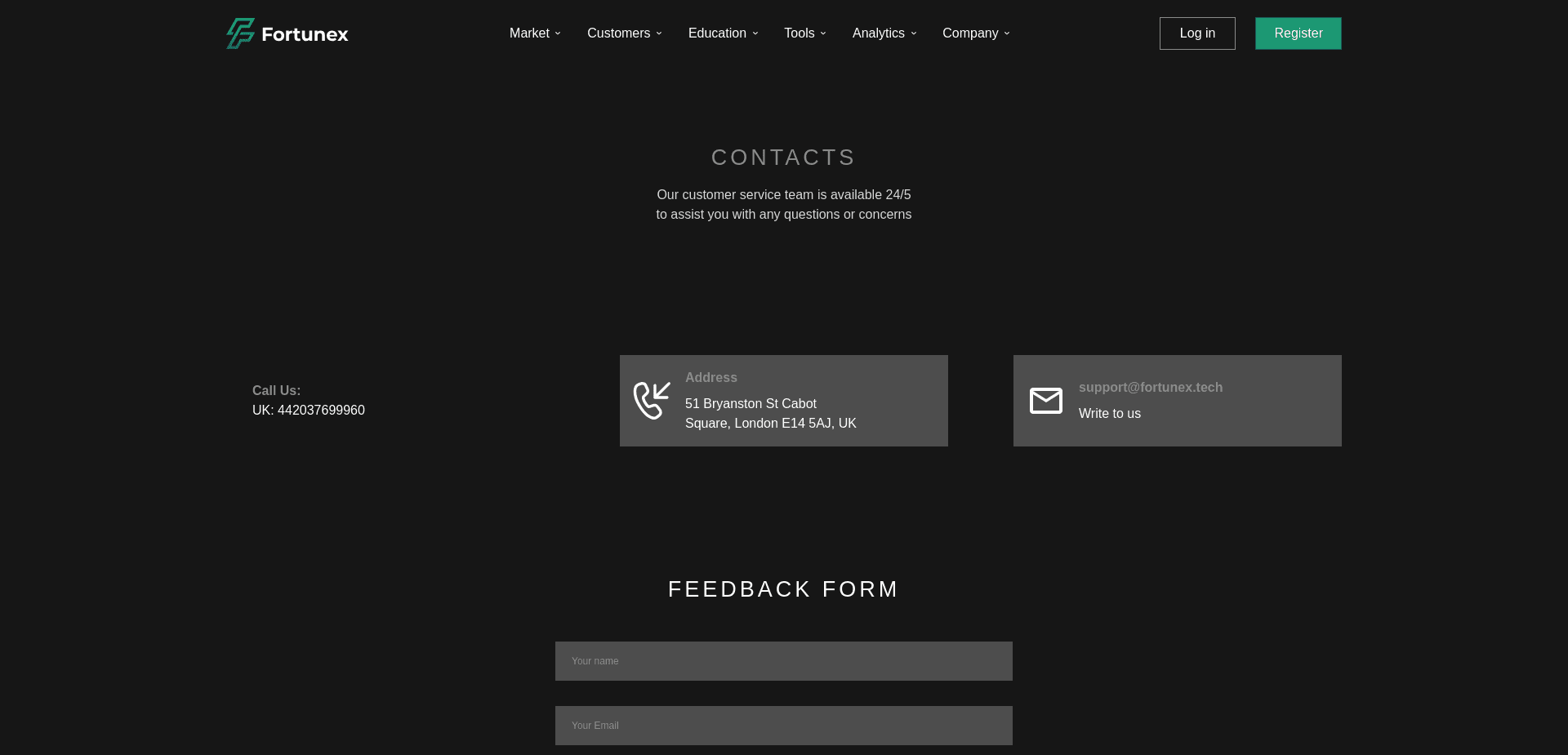 Screenshot for fortunex.tech - 0