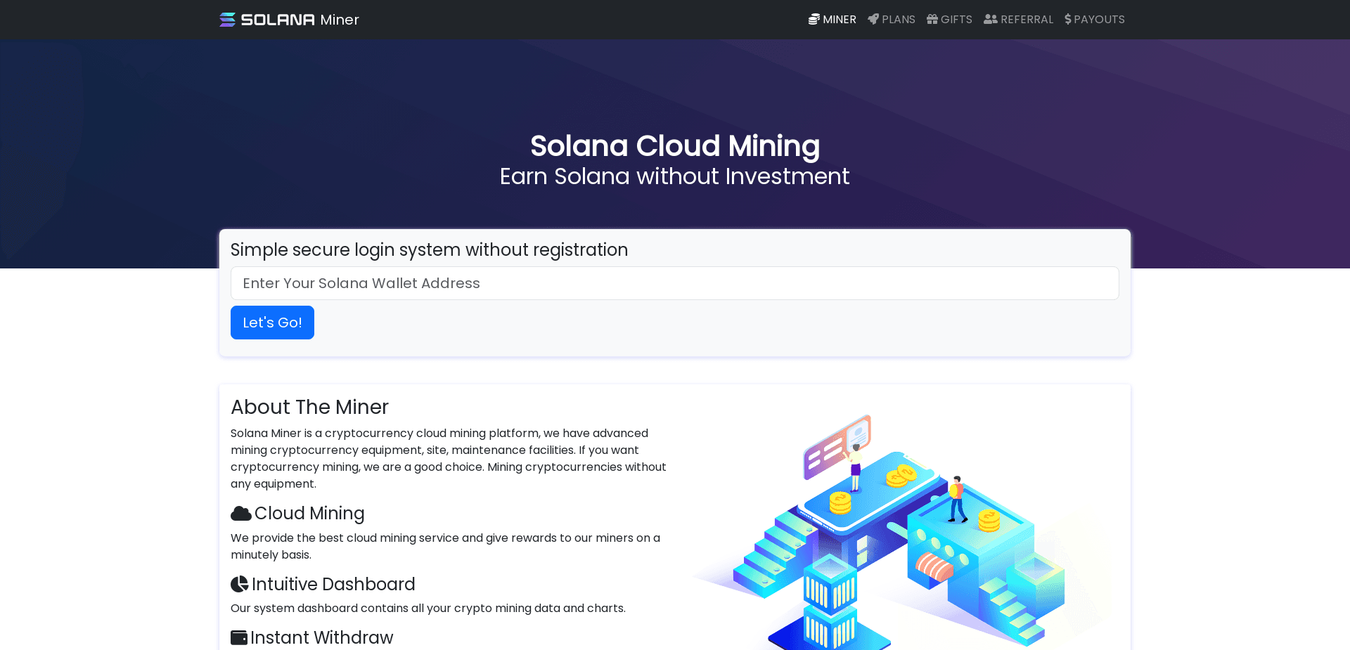 Screenshot for solminer.co - 0