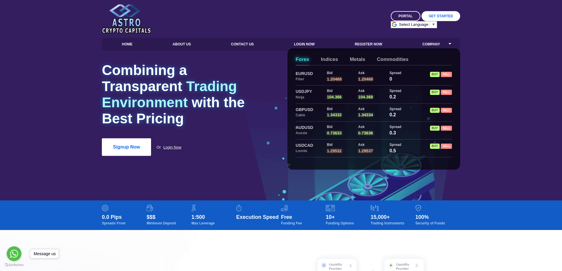 Screenshot for astrocryptcapitals.com - 0