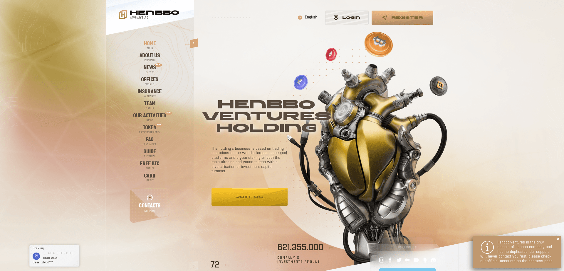 Screenshot for henbbo.ventures - 0