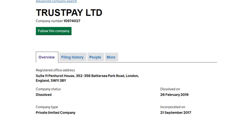 данные из реестра Великобритании