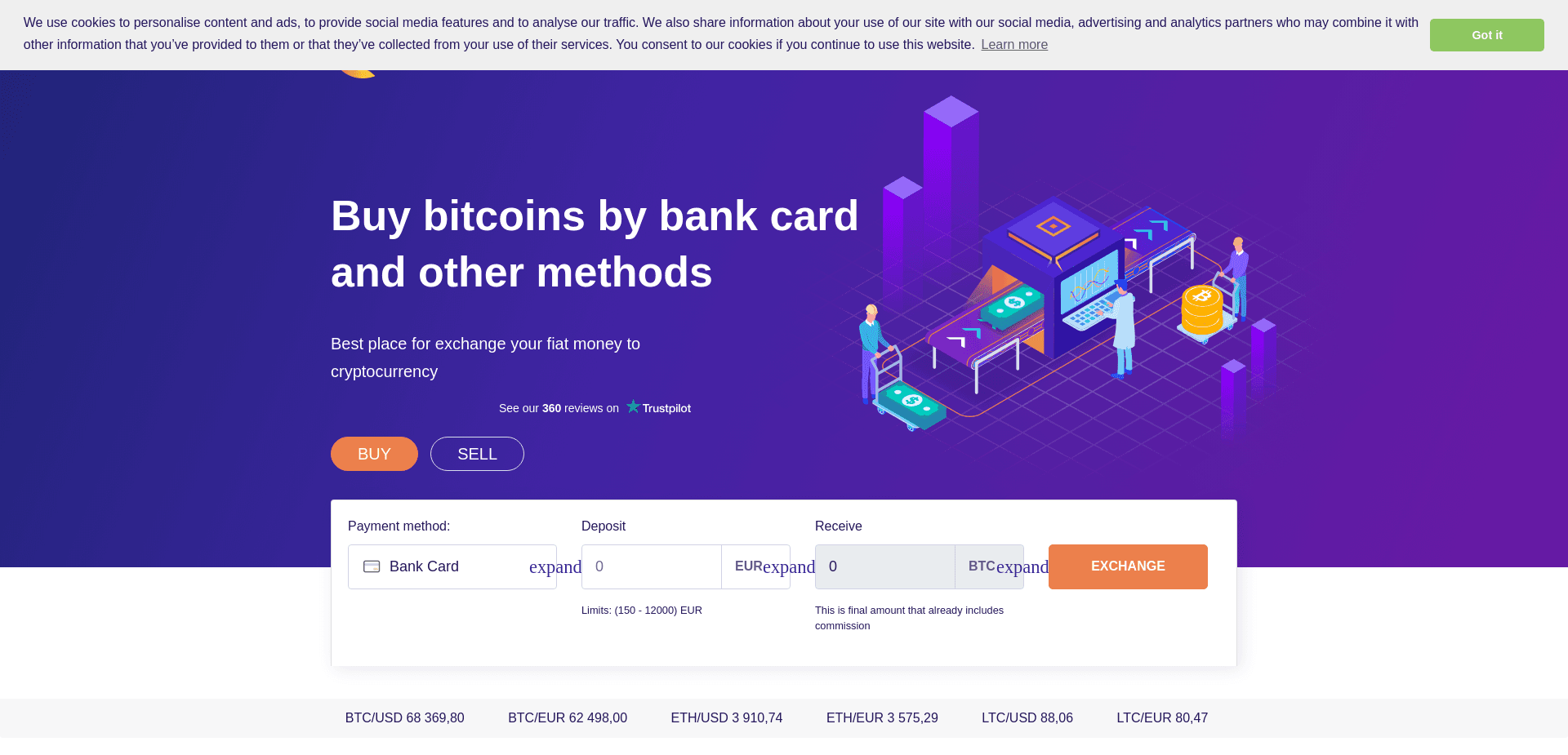 Screenshot for transcoin.me - 0