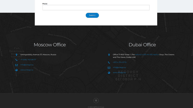 Artego Finance - контакты