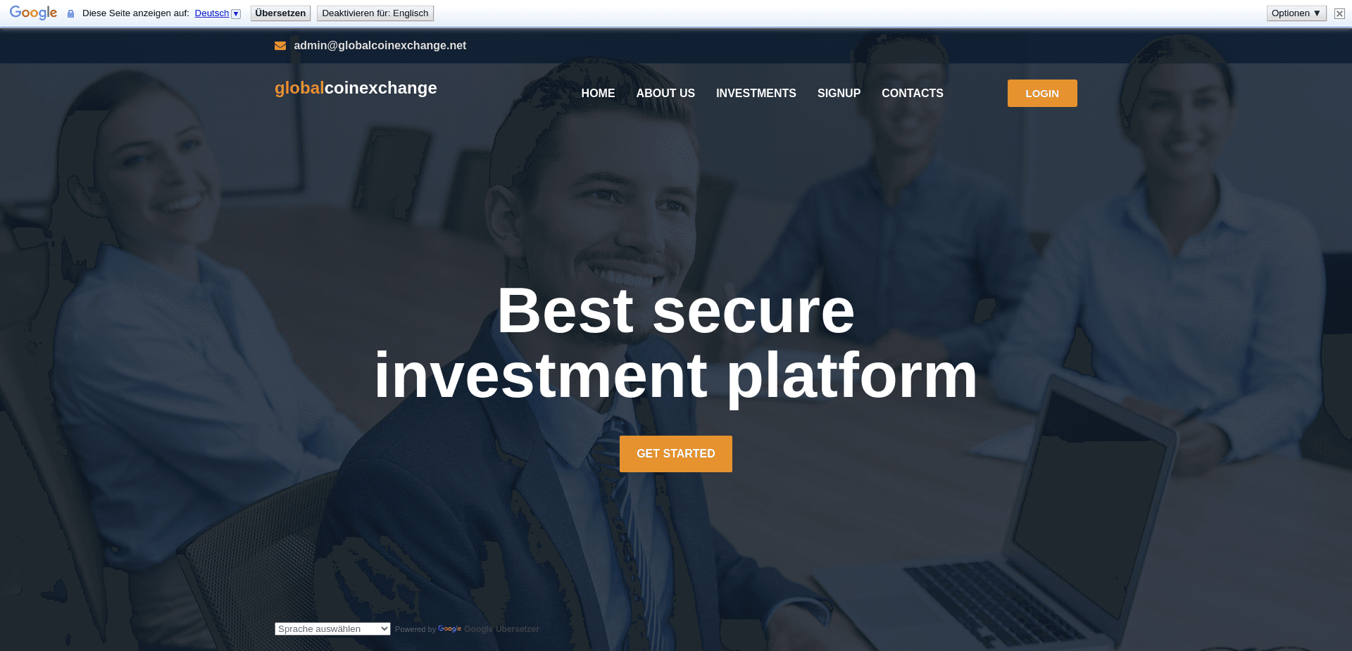 Screenshot for globalcoinexchange.net - 2