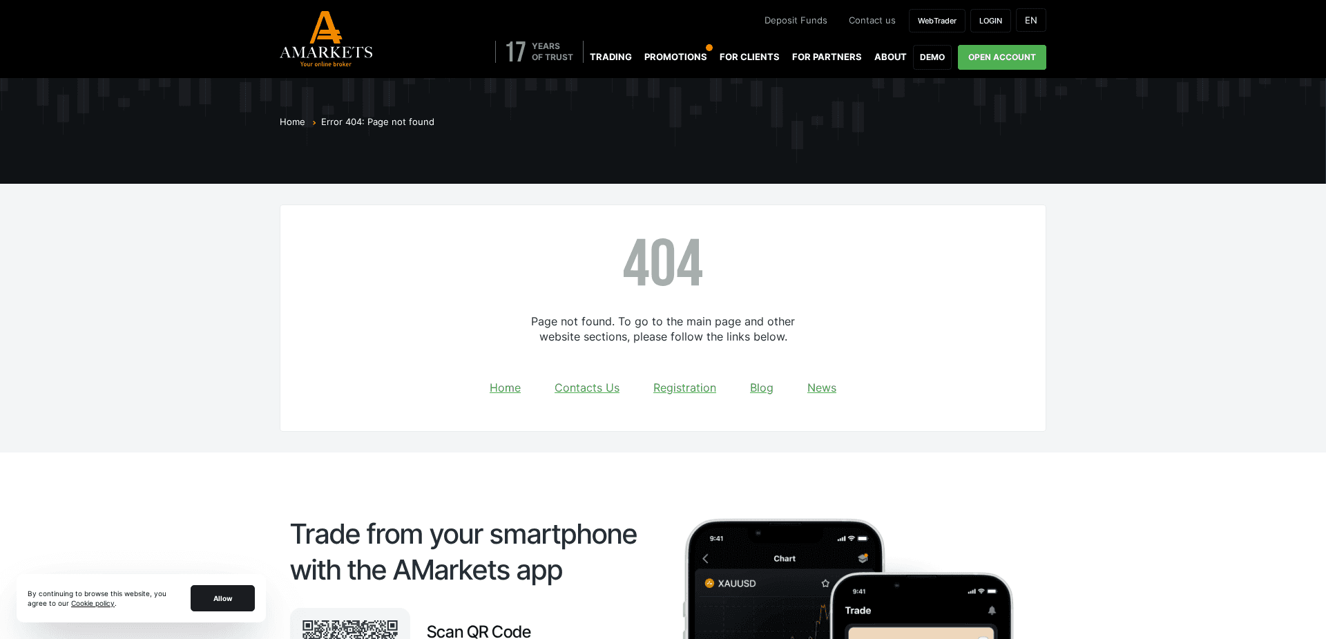 Screenshot for amarkets.com - 1