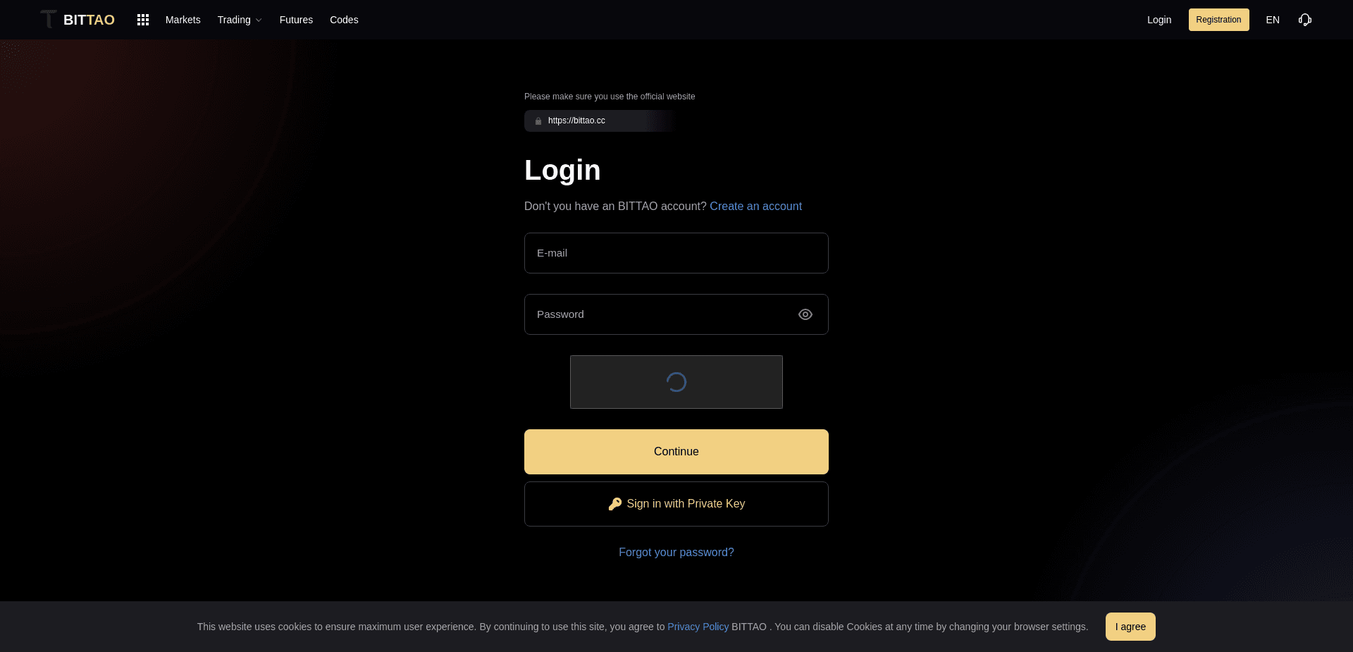 Screenshot for bittao.cc - 2