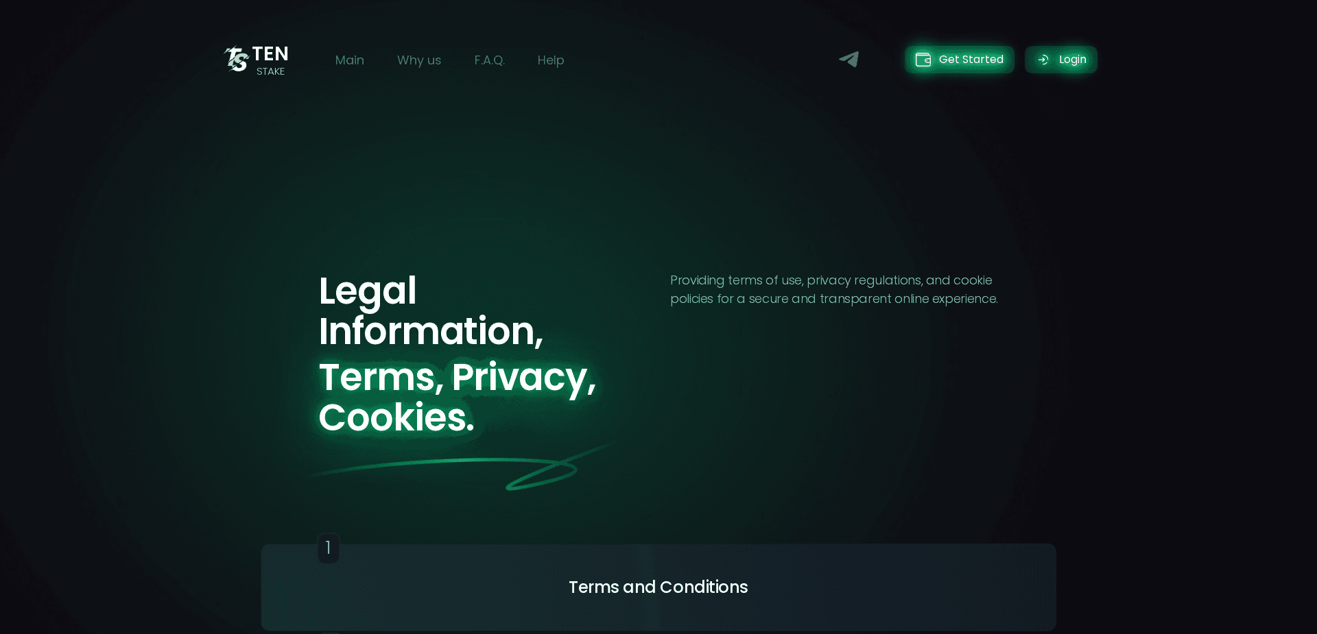 Screenshot for tenstake.com - 0