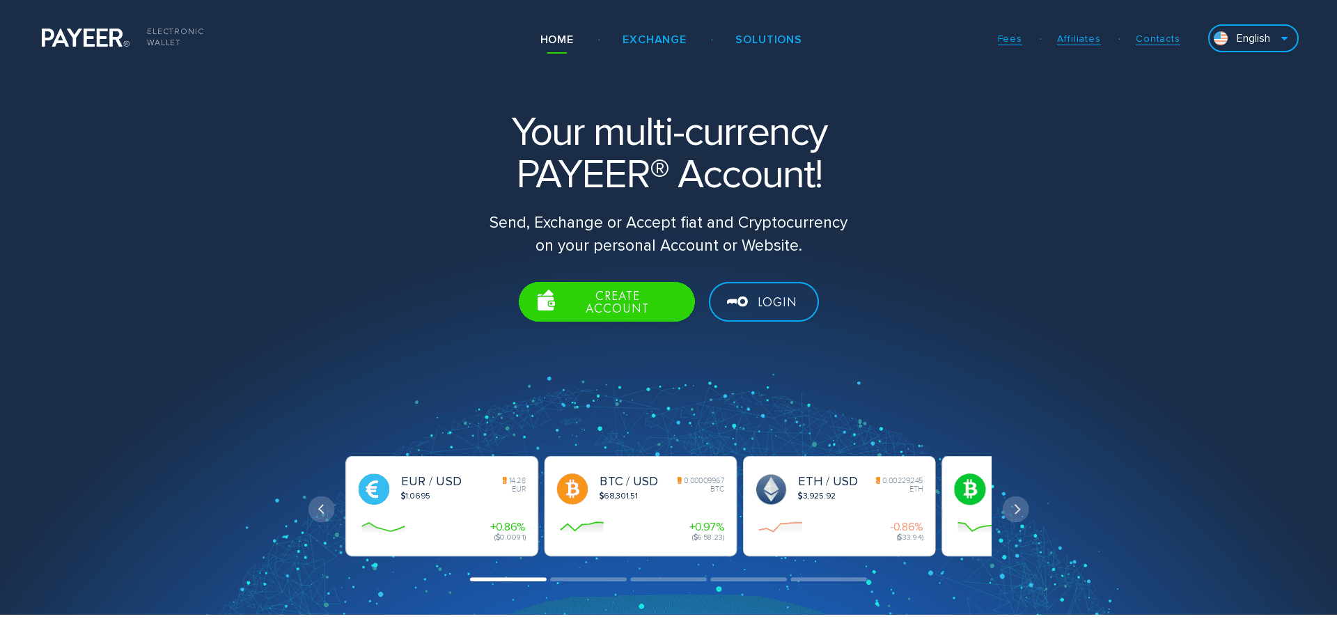 Screenshot for payeer.com - 0