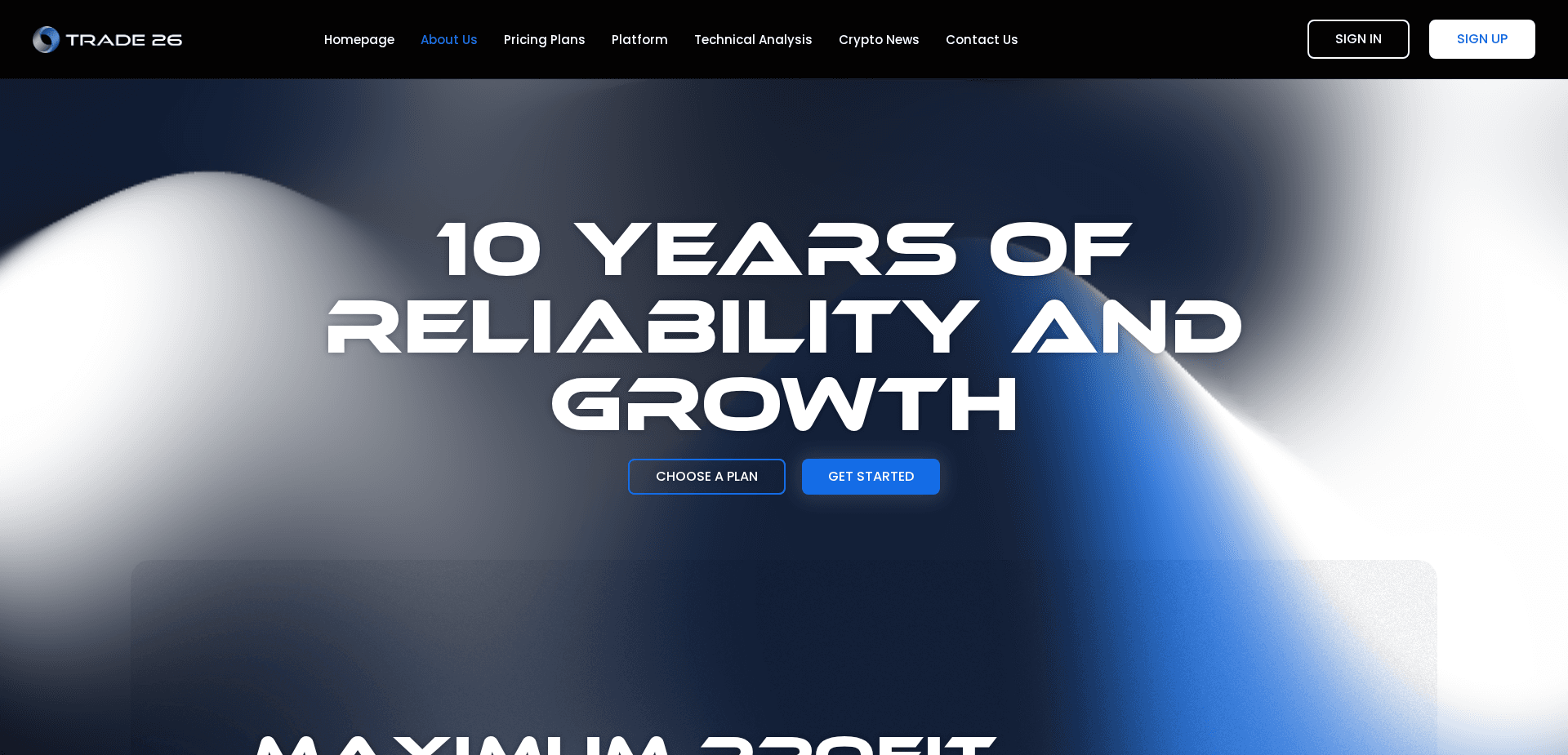 Screenshot for trade26.com - 2